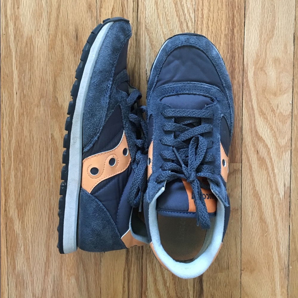 Navy & Orange Saucony Jazzes